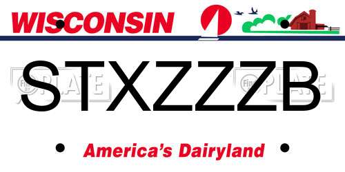 STXZZZB Wisconsin License Plate