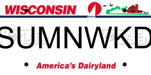 SUMNWKD Wisconsin License Plate