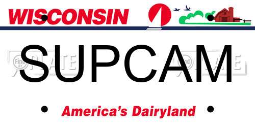 SUPCAM Wisconsin License Plate