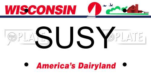 SUSY Wisconsin License Plate