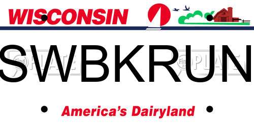SWBKRUN Wisconsin License Plate