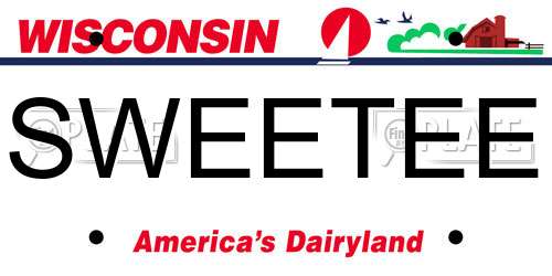 SWEETEE Wisconsin License Plate