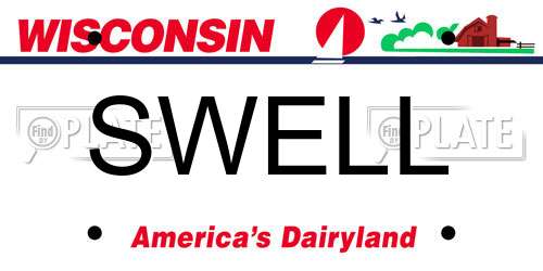 SWELL Wisconsin License Plate