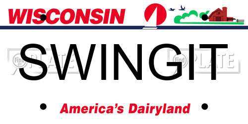 SWINGIT Wisconsin License Plate