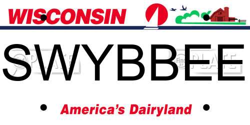 SWYBBEE Wisconsin License Plate