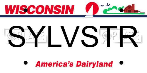 SYLVSTR Wisconsin License Plate