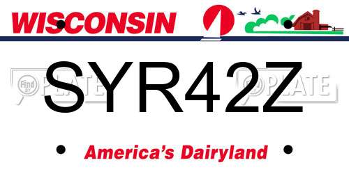 SYR42Z Wisconsin License Plate