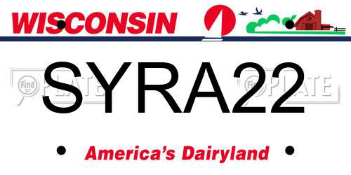 SYRA22 Wisconsin License Plate