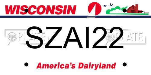SZAI22 Wisconsin License Plate