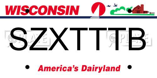 SZXTTTB Wisconsin License Plate