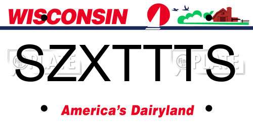 SZXTTTS Wisconsin License Plate