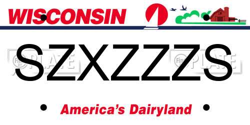 SZXZZZS Wisconsin License Plate