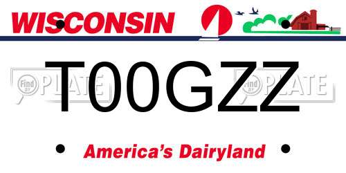 T00GZZ Wisconsin License Plate
