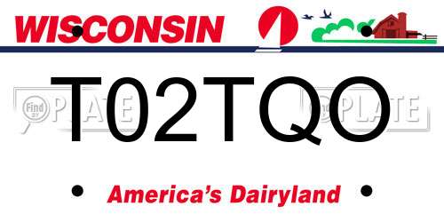 T02TQO Wisconsin License Plate