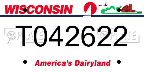 T042622 Wisconsin License Plate