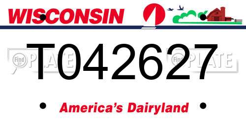 T042627 Wisconsin License Plate