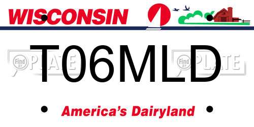 T06MLD Wisconsin License Plate