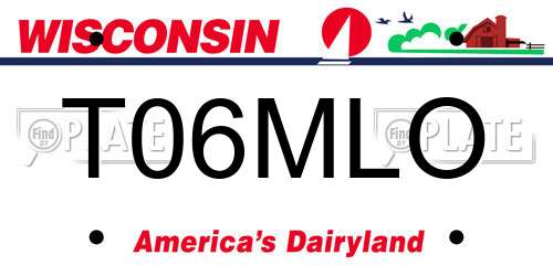 T06MLO Wisconsin License Plate