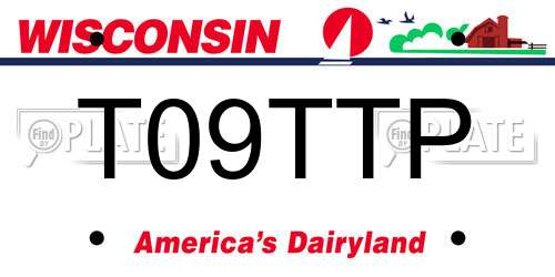 T09TTP Wisconsin License Plate
