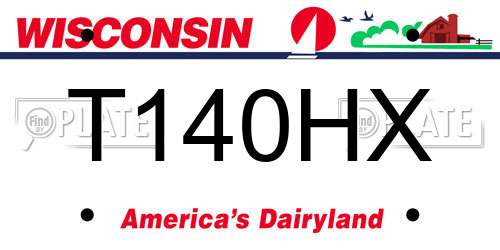 T140HX Wisconsin License Plate