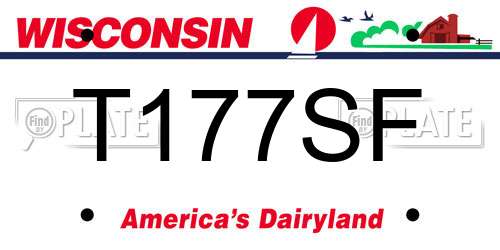 T177SF Wisconsin License Plate