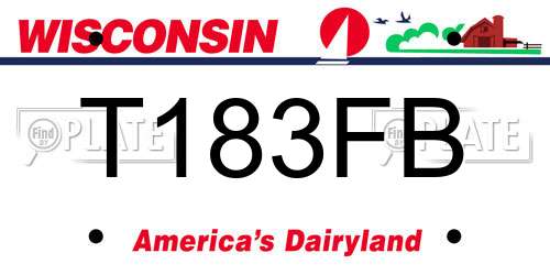 T183FB Wisconsin License Plate