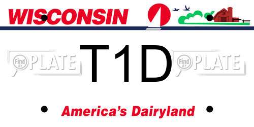 T1D Wisconsin License Plate
