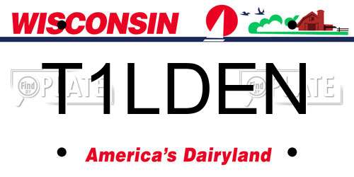 T1LDEN Wisconsin License Plate