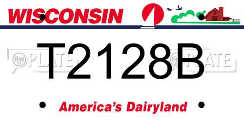 T2128B Wisconsin License Plate