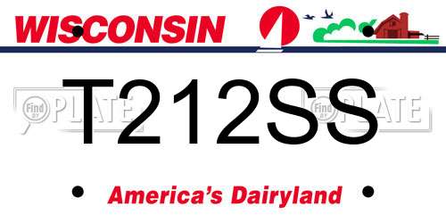 T212SS Wisconsin License Plate