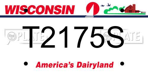 T2175S Wisconsin License Plate