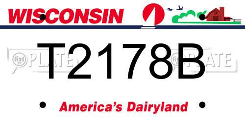 T2178B Wisconsin License Plate