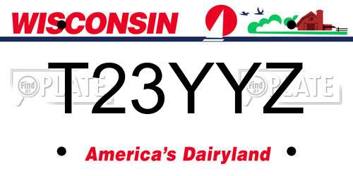 T23YYZ Wisconsin License Plate