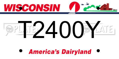 T2400Y Wisconsin License Plate