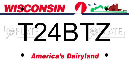 T24BTZ Wisconsin License Plate