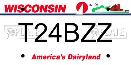 T24BZZ Wisconsin License Plate
