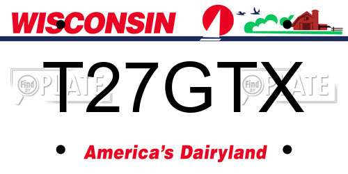 T27GTX Wisconsin License Plate