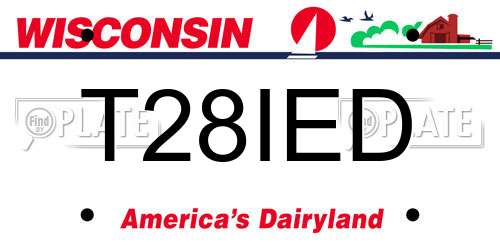 T28IED Wisconsin License Plate