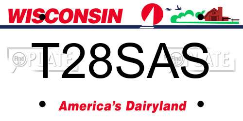 T28SAS Wisconsin License Plate