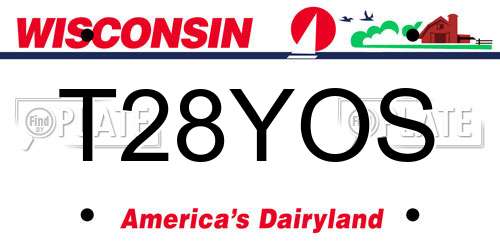 T28YOS Wisconsin License Plate
