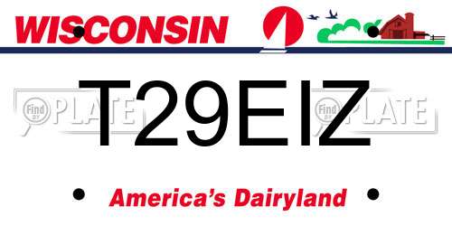 T29EIZ Wisconsin License Plate