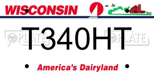 T340HT Wisconsin License Plate