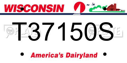T37150S Wisconsin License Plate