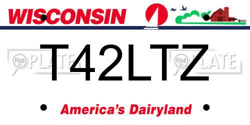 T42LTZ Wisconsin License Plate