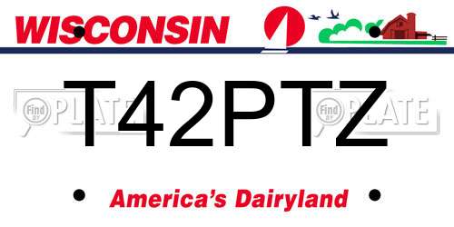 T42PTZ Wisconsin License Plate