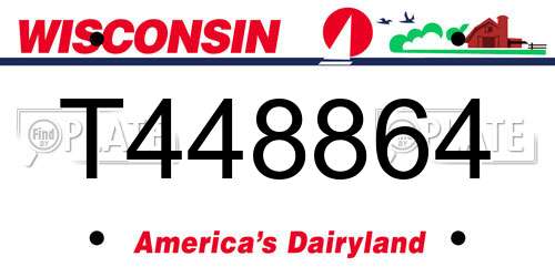 T448864 Wisconsin License Plate