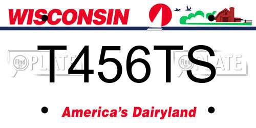 T456TS Wisconsin License Plate