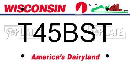 T45BST Wisconsin License Plate