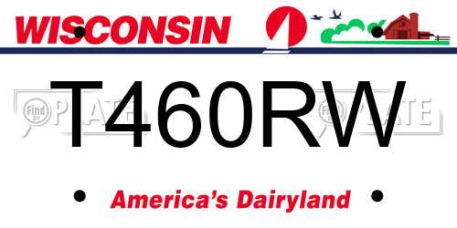 T460RW Wisconsin License Plate