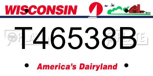 T46538B Wisconsin License Plate